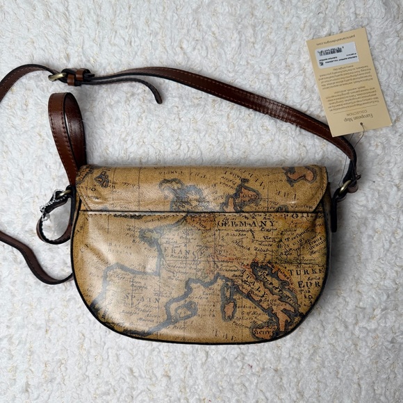 Patricia Nash Vintage style Map Print Crossbody Bag - Picture 3 of 6